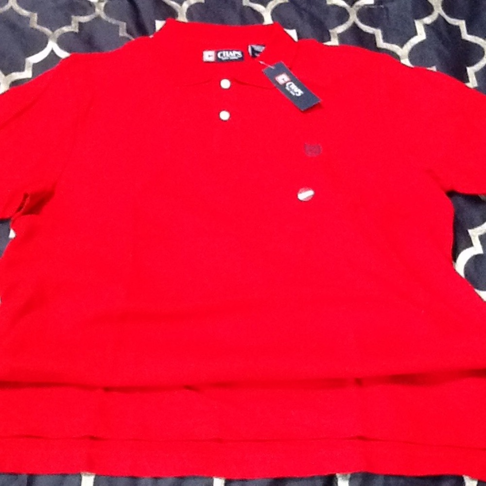 Chaps men's RED polo shirt size L. NWT - Picture 2 of 4